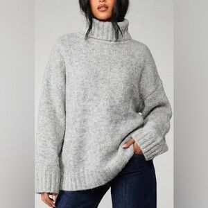 H&M Cozy Gray Cowl Neck Sweater